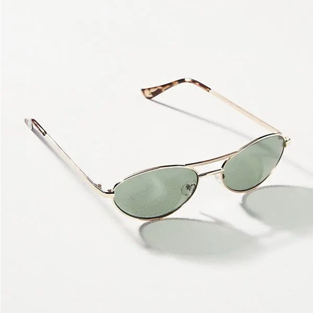 Anthropologie Oval Aviator Sunglasses Retro Vibe High Quality Trendy Round